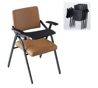 Preferspace Sedie da scuola con blocco for appunti, bracciolo da scrivania ribaltabile, perfette for aule, sale conferenze, ufficio e aree di attesa(Khaki 1ps)