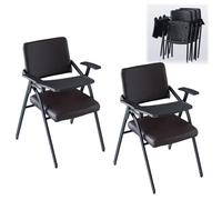 Preferspace Sedie da scuola con blocco for appunti, bracciolo da scrivania ribaltabile, perfette for aule, sale conferenze, ufficio e aree di attesa(Coffee 2ps)