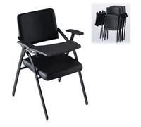 Preferspace Sedie da scuola con blocco for appunti, bracciolo da scrivania ribaltabile, perfette for aule, sale conferenze, ufficio e aree di attesa(Black 1ps)