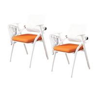 Preferspace Sedie for aula con blocco for appunti attaccato, sedile in rete traspirante pieghevole for la lobby dell'hotel del bar del centro di formazione scolastica(Orange 2ps)