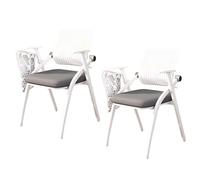 Preferspace Sedie for aula con blocco for appunti attaccato, sedile in rete traspirante pieghevole for la lobby dell'hotel del bar del centro di formazione scolastica(Gray 2ps)