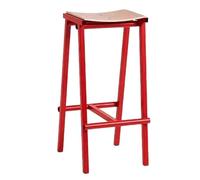 Preferspace Sgabelli da bancone, Sgabelli da bar alti con poggiapiedi, Base in metallo in legno massello, for lounge, isola cucina, ristorante, bar e feste(White 1ps,65cm/25.6in)