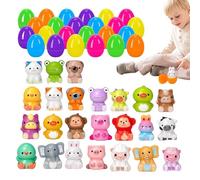 Prefilled Easter Eggs, Interactive Surprise Eggs with Toys, Fun Stress-Relief Fidget Pinching Tool for Kids & Adults, Portable Sensory Play for Easter Basket, 24 Pieces