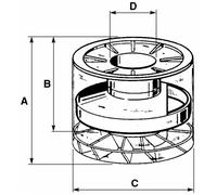 Prefiltro a Ciclone Ama Ø 38 mm Ruggerini 670.14 Made in Italy