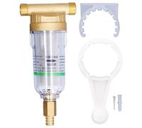 Prefiltro per impianto idrico con filettatura maschio G1/2, filtro per tubi a elevata densità per sedimenti per l’approvvigionamento idrico domestico, filtro rimovibile in acciaio