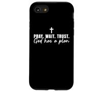 Prega Aspetta Fidati di Dio ha un piano Croce Cristiana Fede Gesù Custodia per iPhone SE (2020) / 7/8