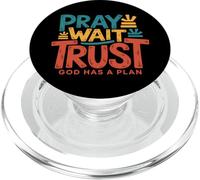 Prega Aspetta Fidati Dio ha un piano - Vintage Christian Faith PopSockets PopGrip per MagSafe