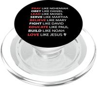 Prega Obbedisci Guida Servire Credi Amore Come Gesù PopSockets PopGrip per MagSafe