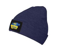 Prega per l'Ucraina Berretto per Uomo Donna Berretto in Acrilico con Risvolto Berretto con Teschio in Maglia Inverno Caldo Nero