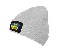 Prega per l'Ucraina Berretto per Uomo Donna Berretto in Acrilico con Risvolto Berretto con Teschio in Maglia Inverno Caldo Nero