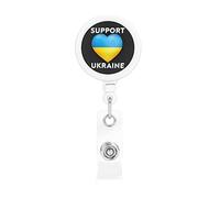 Prega per l'Ucraina Porta badge retrattile Porta carte d'identità con clip per infermiere Studente Impiegato