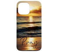 Prega Sunset Beach Preghiera cristiana religiosa Custodia per iPhone 13 Pro Max