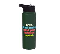 Pregare Bere Acqua Mind Your Business Ripeti Imprenditore Stainless Steel Insulated Water Bottle