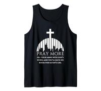 Pregare, più, Gesù, Cross., Città, Orizzonte Canotta