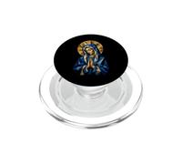 Pregare Vergine Maria Geometrica Sacro Cattolico Icona Arte PopSockets PopGrip per MagSafe