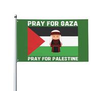 Pregate per la bandiera di Gaza 3x5 Verde Bandiera di Gaza libera Gaza Strong I Stand con la bandiera di Gaza Pregate per la bandiera della Palestina 3x5 piedi con occhielli in ottone Bandiera da cor