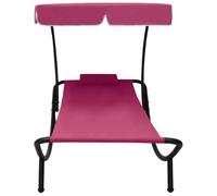 Preghiera con baldacchino e cuscino rosa, tessuto Oxford resistente alle | Include cuscino, poliestere idrorepellente, acciaio verniciato a polvere, resistente alle intemperie, all'aperto tutto l'anno