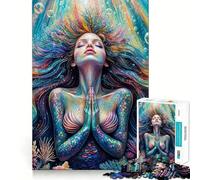 Preghiera della Sirena Puzzle da 1000 pezzi per adolescenti Puzzle Gioco di logica Gioco semplice e divertente Taglio preciso Babbo Natale Desiderio Scegli 50x75cm