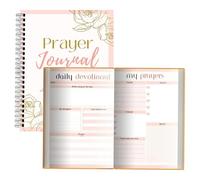 Preghiera Diario - Christian Daily Devotional Diary, planner rilegato, organizer per studi biblici con richieste guidate per la crescita spirituale, la riflessione, l'uso ecclesiale e la chiesa
