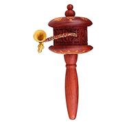 preghiera manuale, Ruota di preghiera tibetana, Ruota di preghiera buddista Ruota di preghiera tenuta in mano Ruota di preghiera buddista tibetana agitata da collezione religiosa fatta a mano