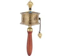 preghiera manuale, Ruota di preghiera tibetana, Ruota di preghiera tenuta in mano Ruota di preghiera buddista Ronzio buddista tibetano Ruota di preghiera portatile in miniatura funzionante con scorrim