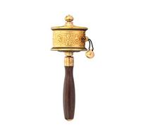 preghiera manuale, Ruota di preghiera tibetana, Ruota di preghiera tenuta in mano Ruota di preghiera buddista Manico in legno Ruota di preghiera premium delle Scritture del Buddha for rilassarsi, preg