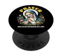 Preghiera perché omicidio è sbagliato un peccato cattolico umorismo divertente PopSockets PopGrip Adesivo