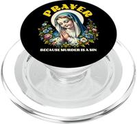 Preghiera perché omicidio è sbagliato un peccato cattolico umorismo divertente PopSockets PopGrip per MagSafe