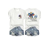 Preghiere Forti del Texas per Il Texas God Bless Texa Thirt for Women (White XXXL)