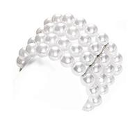 Pregiato Bracciale in Perle da Grande Gatsby per Flapper/Bianco/Gioiello alla Moda da Femme Fatale/Adatto Perfettamente per Feste & Serate a Tema