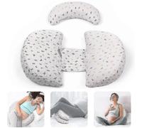 Pregnancy Pillow, Stepped Wedge Maternity Pillow for Pregnant Women, with Adjustable Detachable Washable Pillow Covers, Support Cushion for Belly