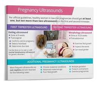 Pregnancy Scan Timeline Poster First Second and Third Trimester Ultrasounds Explained for Expecting Mothers(Unframed,12x18inch(30x45cm))