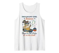 Pregnant Girl Summer Feral Raccoon Lover Funny 4th July Canotta