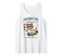 Pregnant Girl Summer Feral Raccoon Lover Funny 4th July Canotta