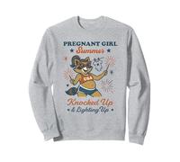 Pregnant Girl Summer Feral Raccoon Lover Funny 4th July Felpa