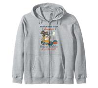 Pregnant Girl Summer Feral Raccoon Lover Funny 4th July Felpa con Cappuccio
