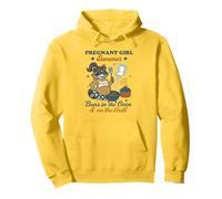 Pregnant Girl Summer Feral Raccoon Lover Funny 4th July Felpa con Cappuccio
