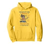 Pregnant Girl Summer Feral Raccoon Lover Funny 4th July Felpa con Cappuccio