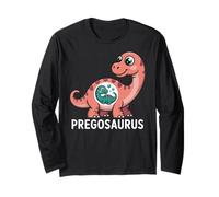 Pregosaurus, Pregnant Dinosaur, Baby Pregnancy Announcement Maglia a Manica