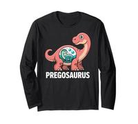 Pregosaurus, Pregnant Dinosaur, Baby Pregnancy Announcement Maglia a Manica
