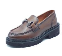 Pregunta 2429007A Cognac Mocassini per Donna modello classico in pelle marrone