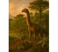 Prehistoric Dino World Notebook: 8.5 x 11 Lined Journal with Epic Dinosaur Landscape - 110 Ruled Pages for Writing, School Notes, and Creative Adventures