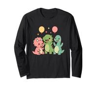 Prehistoric Pal Party. Carino Kawaii Dino Amici Maglia a Manica