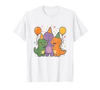 Prehistoric Pal Party. Carino Kawaii Dino Amici Maglietta