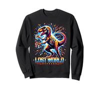 Prehistoric Raptor Retro Pop Art Cosmic Dinosaur Energy Felpa