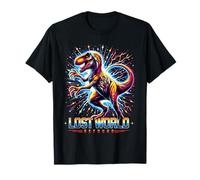 Prehistoric Raptor Retro Pop Art Cosmic Dinosaur Energy Maglietta