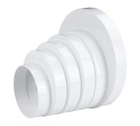 Preis-Zone Riduttore Asimmetrico di Ventilazione, Plastica Bianca, Diametri 80/100/110/120/125/150, Certificato CE, 1 Pezzo