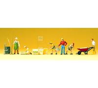 PREISER 10046 - Giardinieri e contadini con accessori. Scala H0 - 1:87