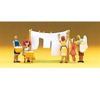 PREISER 10050 - Donne con il bucato, 5 pz. Scala H0 1:87