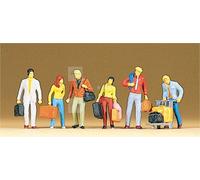 PREISER 10115 - Viaggiatori con valigie, 6 pz. Scala H0 1:87